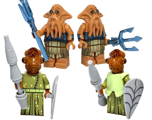 Alien Battle Pack! Custom minifigures Quarren and Mon Calamari - lego star wars