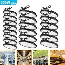 20 Pack 300W Led UFO High Bay Light Shop Commercial Industrial Warehouse 6000K