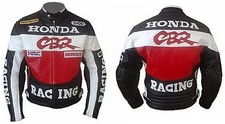 Honda CBR Championship Embroidered Vintage F1 Racing Leather Motorbike Jacket