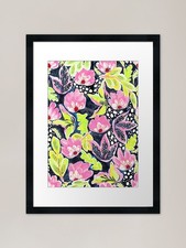 Trendy florals abstract pattern des Framed Wall Art Poster Canvas Print Picture