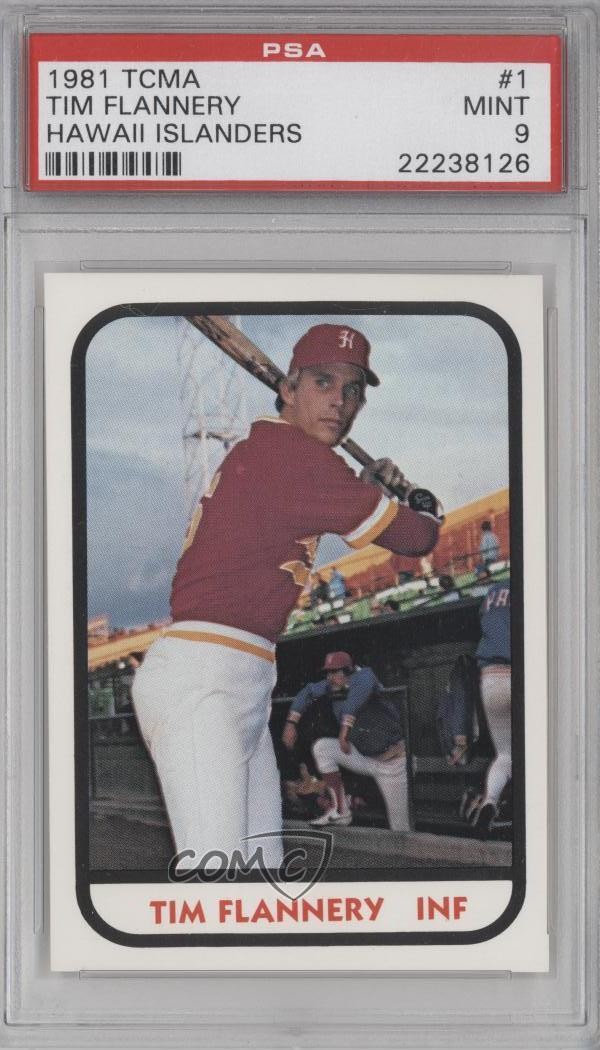 1981 TCMA HAWAII ISLANDERS #1 Tim Flannery front