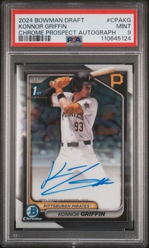 2024 Bowman Draft Konnor Griffin 1st Chrome Prospect Auto #CPA-KG PSA 9 MINT