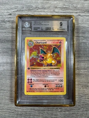1999 Pokemon Base Set 1st Edition Charizard BGS 9