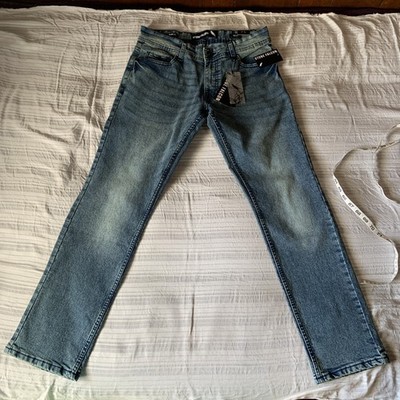 New STONE FALCON 30x30 Blue Slim Fit Stretch Jeans