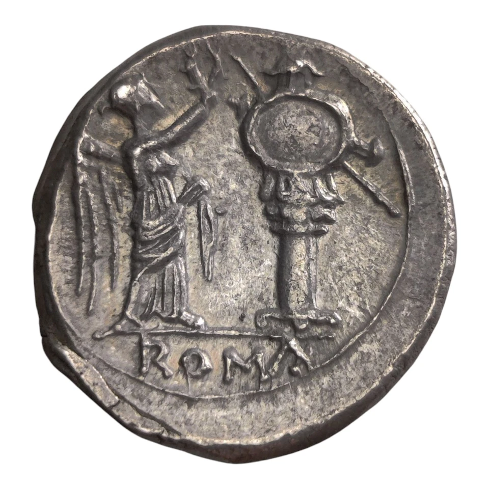 Roman Republic AR Victoriatus Silver Coin 211-208 BC Crawford 70/1 2I - Image 2 of 2