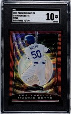 2020 Panini Chronicles Titan #30 Mookie Betts SGC 10 Gem Mint Ruby Wave Prizm