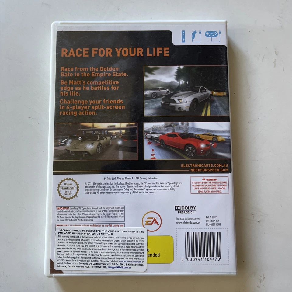 Need For Speed The Run Nintendo Wii Game Complete With Manual PAL - Free Postage - Image 2 of 3
