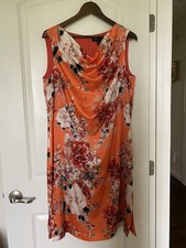 St. John Floral Silk Dress. Size 12. Shell 100% Silk. Line 100% Silk. NWOT.