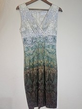 Calvin Klein Sleeveless Mini Dress Size Small Green Tan Brown Outdoor Casual