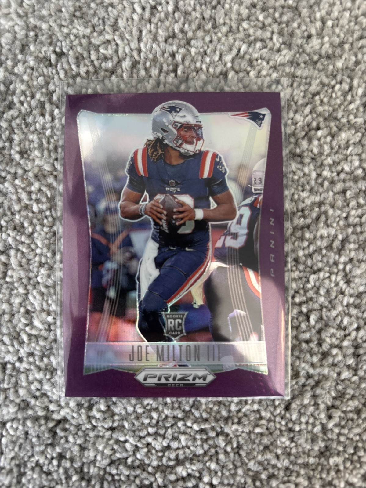 2024 PANINI PRIZM DECA JOE MILTON III PURPLE /99 RC PATRIOTS COWBOYS