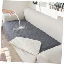 100 Waterproof Couch Cover Sofa X-Large 1 Piece 86.6x39.3 Inch Dark Gray