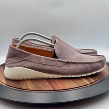 OLU KAI Ka'a Loafer Men's 12 Gray Leather Suede Slip On Casual Shoes NEW!