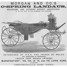 MORGAN & CO C-Spring Landaus Victorian Advertisement 1882