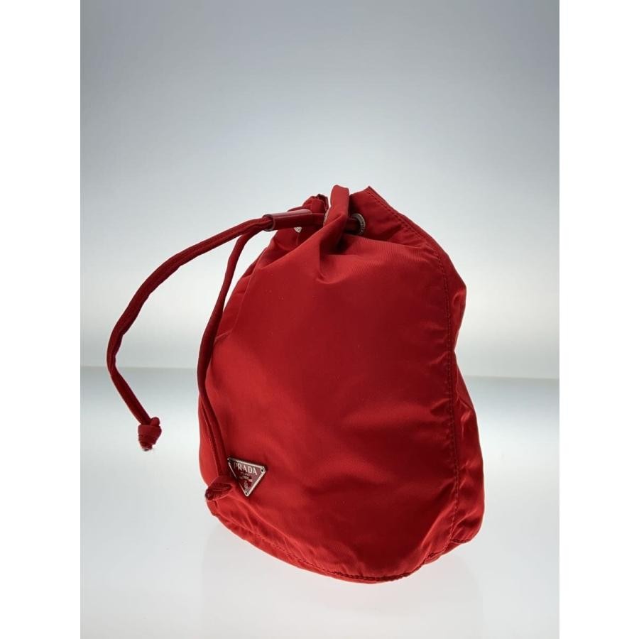 PRADA Drawstring Pouch Nylon Red Authentic Women … - image 2