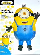 Spirit Halloween Kids Stuart Inflatable Costume Minions Child Size SM/MD 4 - 10