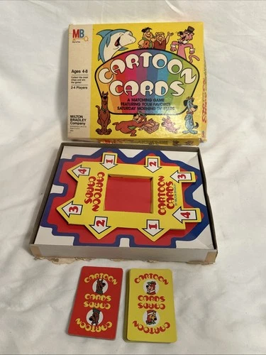 Vintage Milton Bradley 1979 Cartoon Cards Game Featuring Cartoons