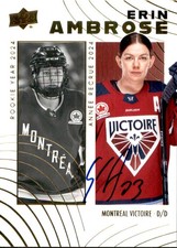 Erin Ambrose Signed Auto 2024-25 Upper Deck Tim Hortons card Montreal Victoire