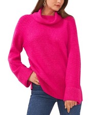 Vince Camuto NWT Women's Turtleneck Cuffed Tunic Sweater Pink Size S 99