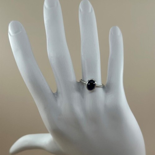 1.30 Ct Iolite Bezel Ring 14k Solid White Gold - Picture 4 of 4