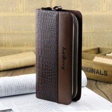 Luxurious Men Long Zipper Clutch Wallet Large Capacity ID Card Phone Holder Bags