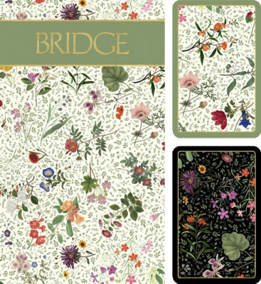 Caspari Bridge-Set – Inkl. 2 Spielkarten, 4 Score Pads, 4 Bleistifte – Design „Unter Palmen“