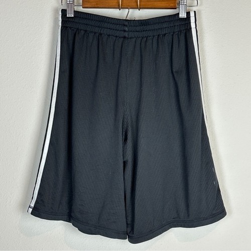 Adidas Black Mesh 3 Stripe Shorts Youth XL - Picture 4 of 7