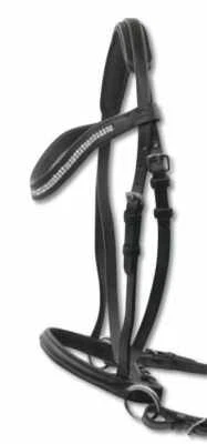 AMKA Trense Zaum mit Zügel für Holzpferde Spielzeugtrense mit Strasssteinen