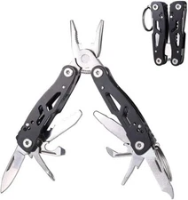 MINI Multitool Pliers, Birthday Christmas Gifts for Men 4.3IN, Black 