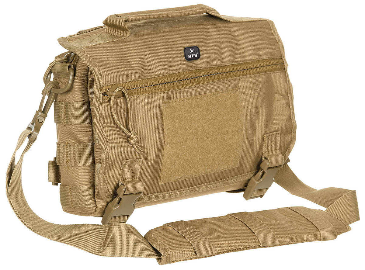 Military Tactical Shoulder Bag MOLLE Adjustable Coyote Tan Combat Style  -image