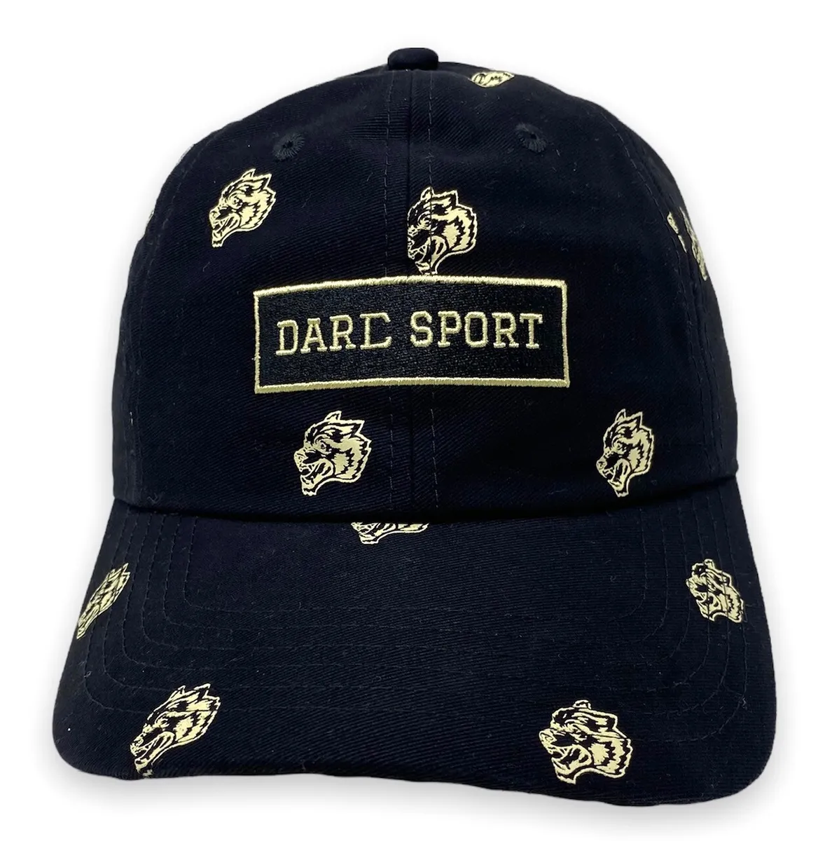 Darc Sport Men's Wolves Club Embroidered Logo Strapback Hat Cap - Black