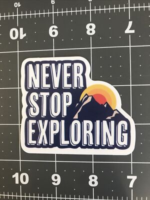 NEW Decal Sticker Hiking Camping Van Life 3'' Sun Set Rise Mountains