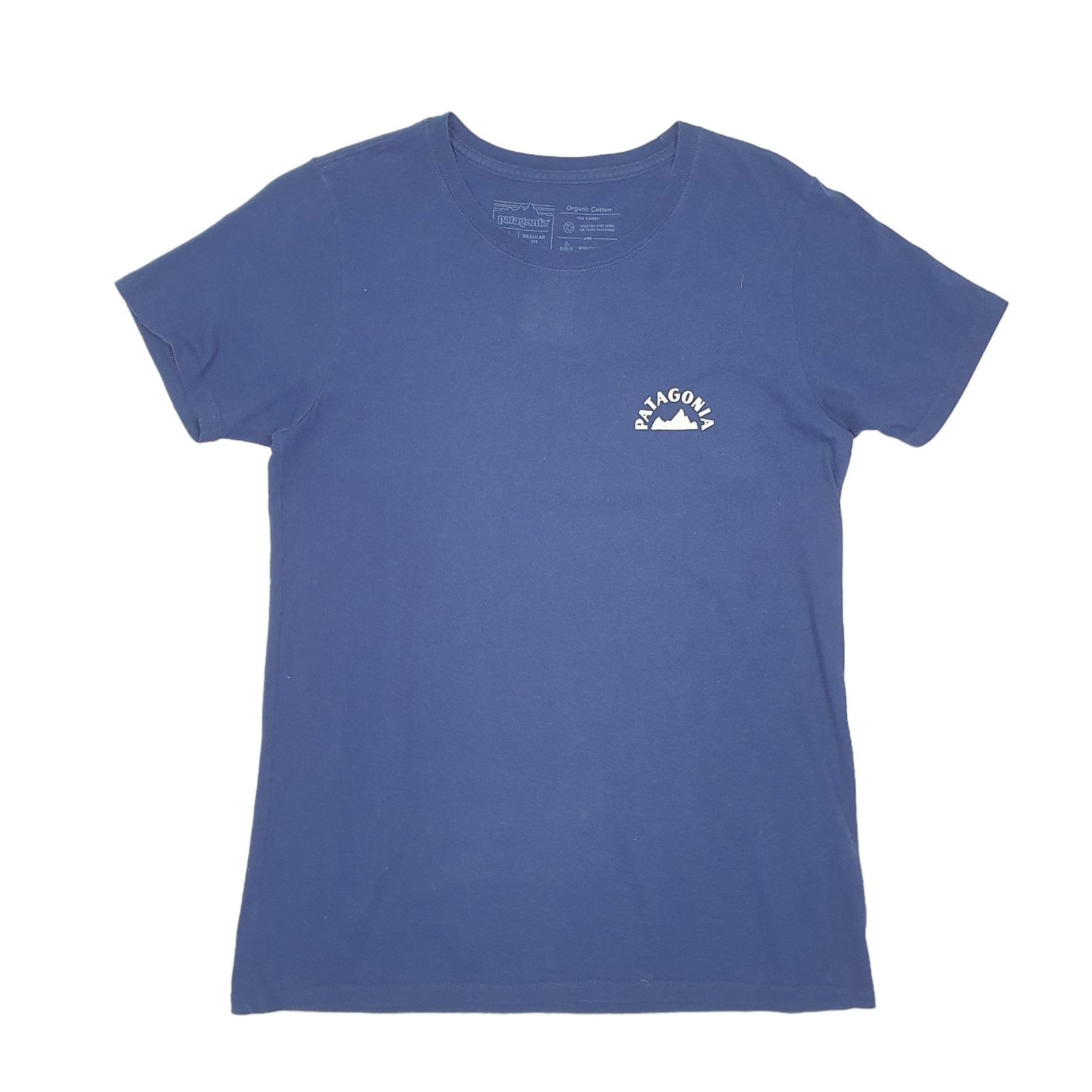 PATAGONIA Navy T Shirt Tee Spellout Short Sleeve Cotton Mens S