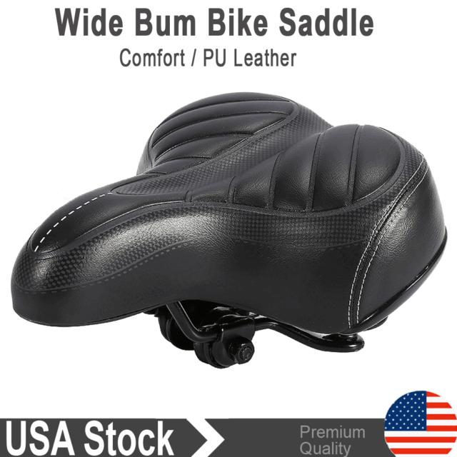 Comfort Extra-Wide Big Bum Bike Bicycle Gel Soft Pad Saddle Seat 31*27*13CM