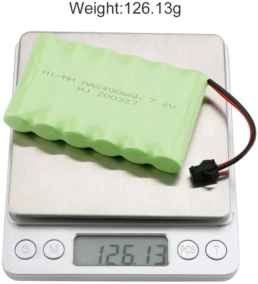 7,2V 2400mAh Ni-MH AA Akku SM-2P 2Pin Stecker mit USB Ladegerät für RC Auto Boot - Bild 2 von 4