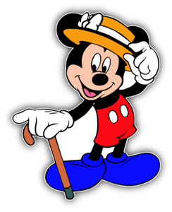 Mickey Mouse Magic Cartoon Car Bumper Sticker Decal 5/'/' x 5/'/'