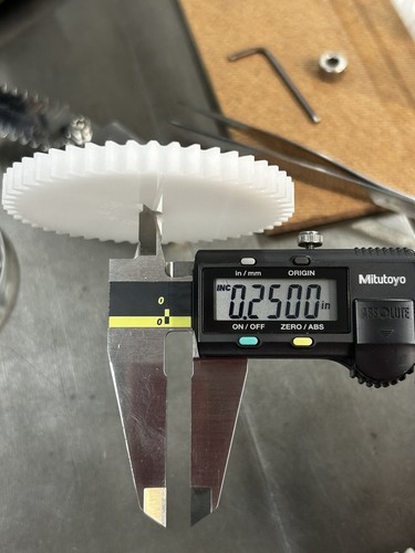 QTY 1 INGRANAGGIO SPERONATO DELRIN 16 PASSO 48 DENTI FORO 1/4” .265” FACCIA 20 GRADI P.A. - Foto 16 di 16