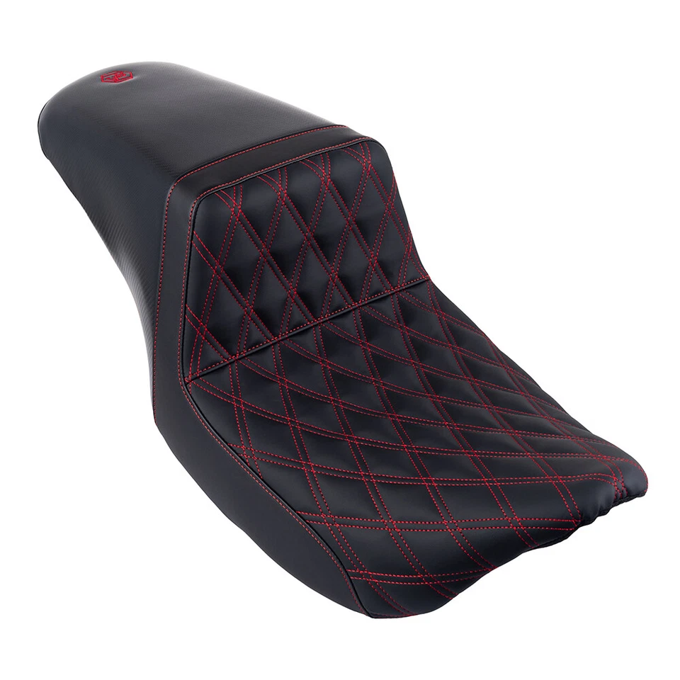 Asiento de asalto Advanblack costuras rojas para Harley Davidson Touring 2009+ Foto 4 de 4