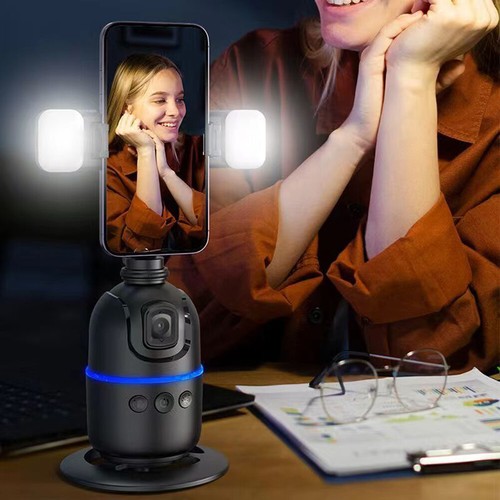 Auto Tracking Phone Holder No App Face Tracking Phone Tripod Holder Rechargeable - Zdjęcie 3 z 15