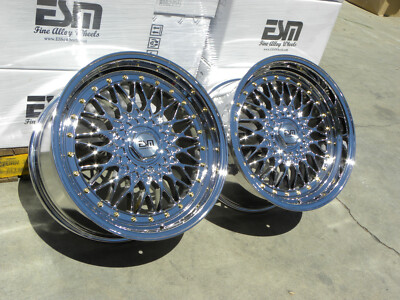 Em8 Car Rims Platinum 18x9.5 +38 18x8 +32 ESM-002R Rims 5X112 Wheels Audi Mercedes ...