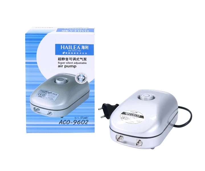 Hailea ACO-9602 Luftpumpe Membranpumpe für Aquarium & Teich 432 l/h regelbar