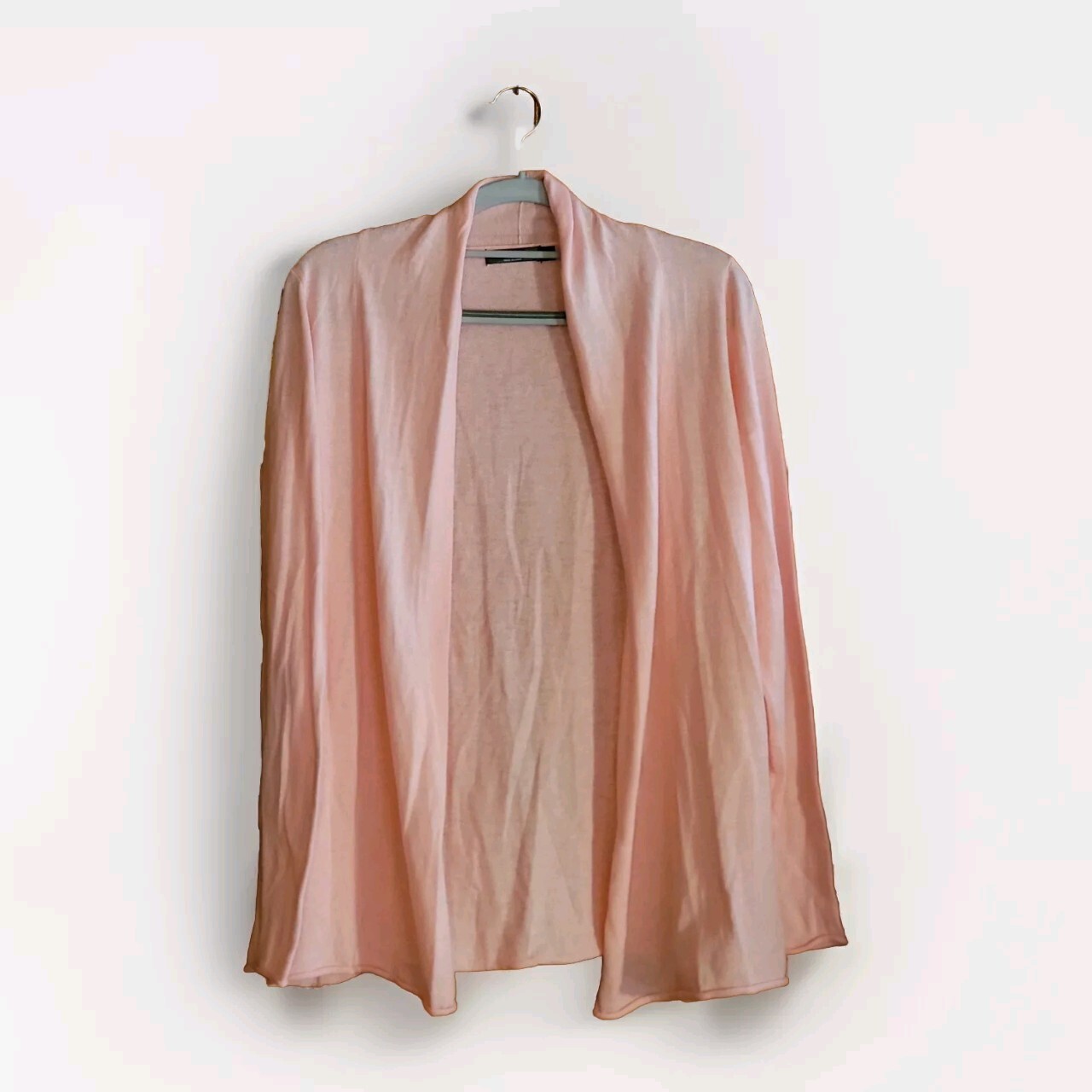 Urban CoCo Drape Front Open Cardigan Long Sleeve Women's Sz M Pink