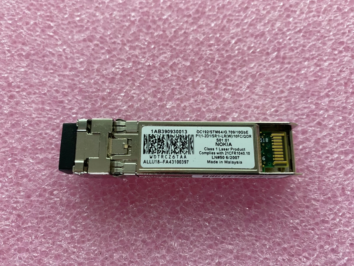 NOKIA 1AB390930013 OC192/STM64/G.709/10GE P1/1-2D1/SR1/-LP(W)/10FC 