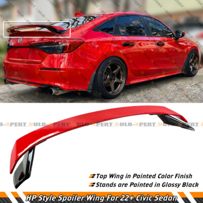 2 TONE RED BLACK HP STYLE REAR TRUNK SPOILER WING FOR 22-2026