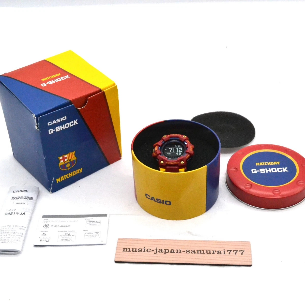 CASIO G-SHOCK GBD-100BAR-4JR FC Barcelona Matchday G-SQUAD unused