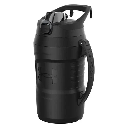UNDER ARMOUR PLAYMAKER JUG 64oz. INS. WATER BOTTLE W/BUILT IN HOOK, BLACK, NEW