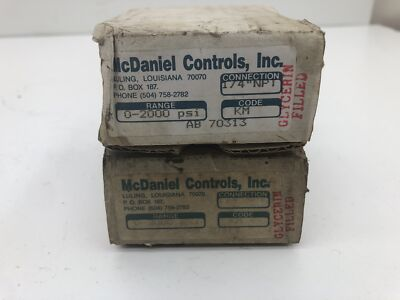 #ad QTY.2 MCDANIEL CONTROLS AB70313 STEEL CASE PRESSURE GAUGE $199.99