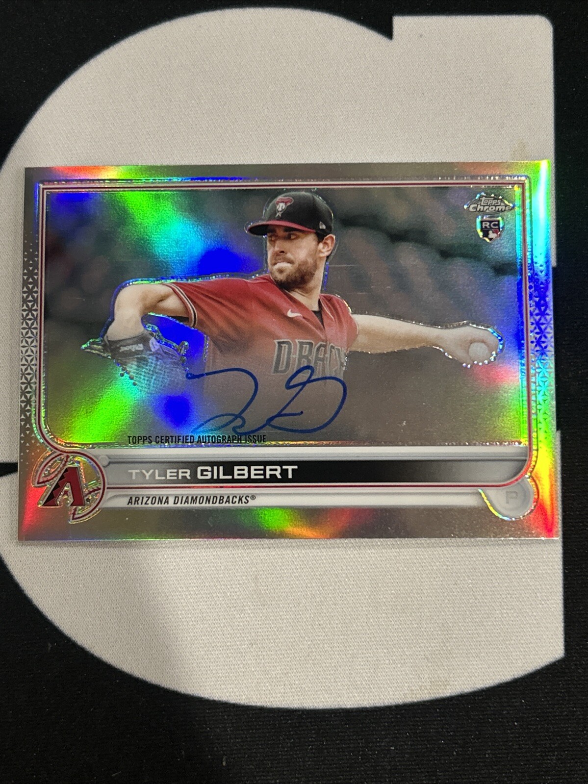 2022 Topps Chrome Tyler Gilbert Autograph RC Refractor /499 Diamondbacks