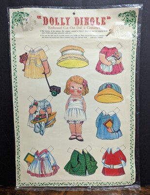 Vintage Dolly Dingle Paper Dolls New Uncut Sheet in Sealed Plastic Sleeve - 1981