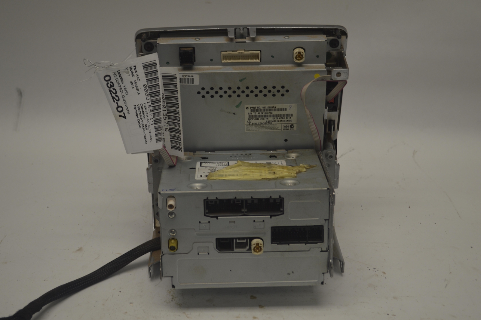 2014-2017 MASERATI QUATTROPORTE A/C CONTROL UNIT RADIO NAVIGATION DISPLAY OEM