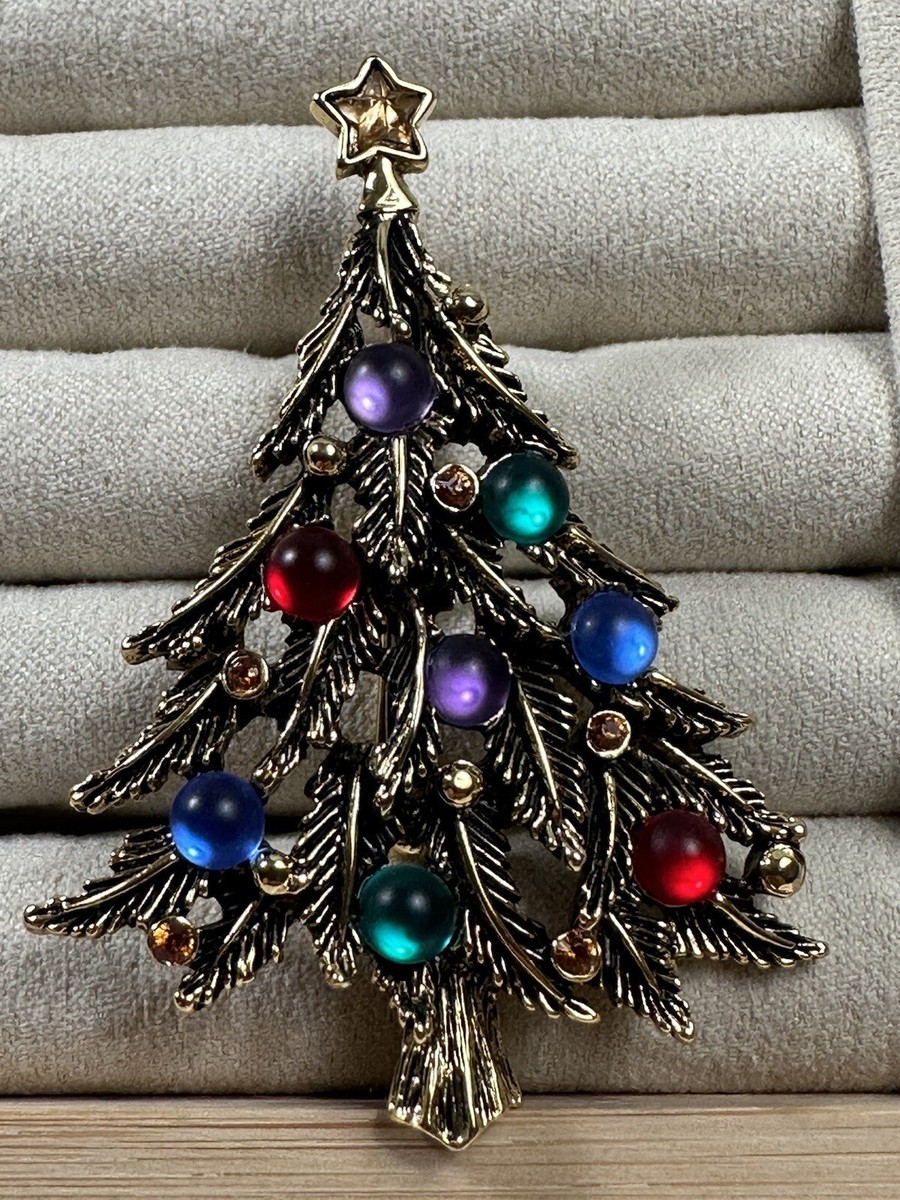 Vintage Christmas Brooches all by JJ . Four brooches total View 6